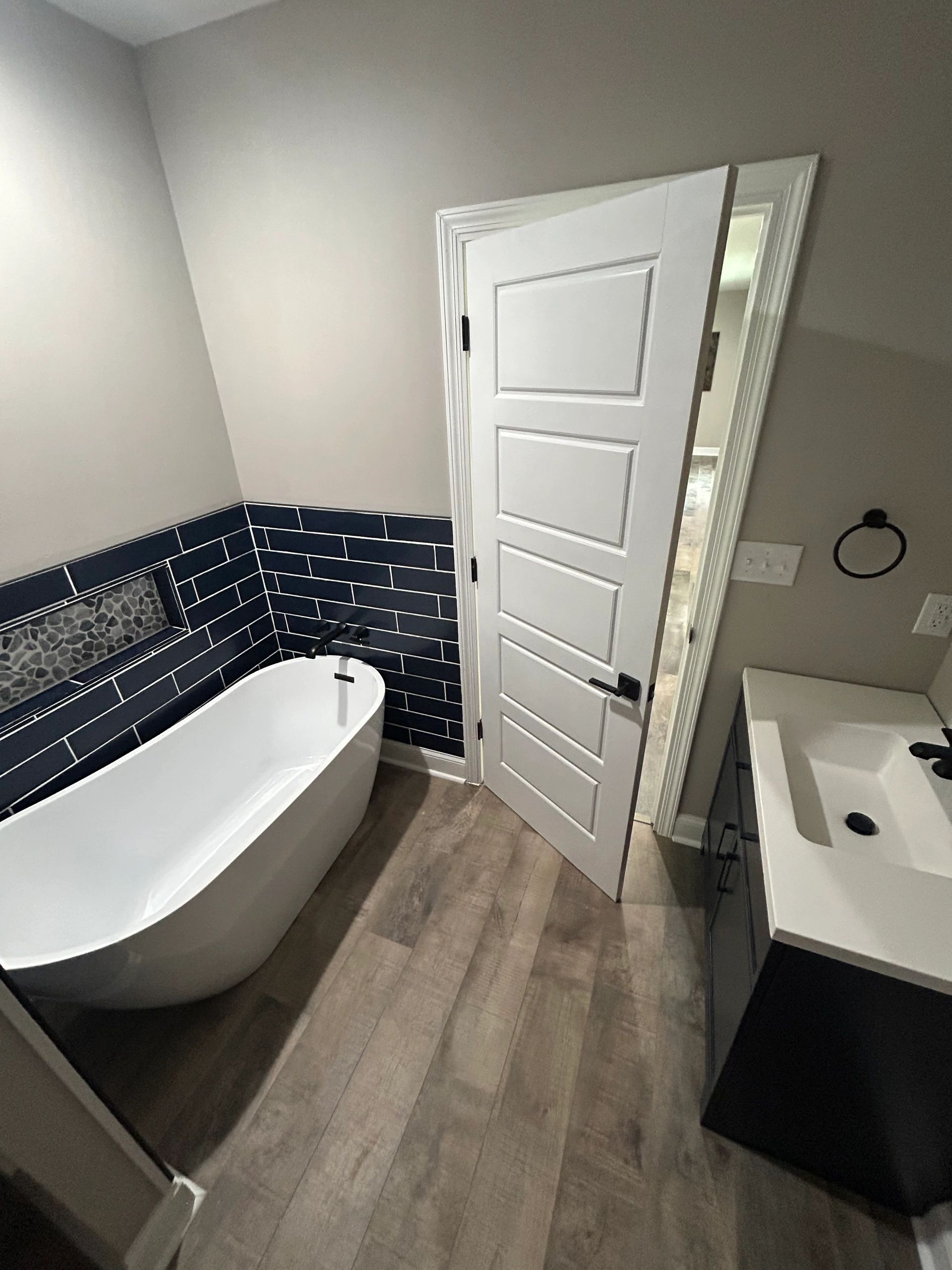 Bathroom tub tile remodel